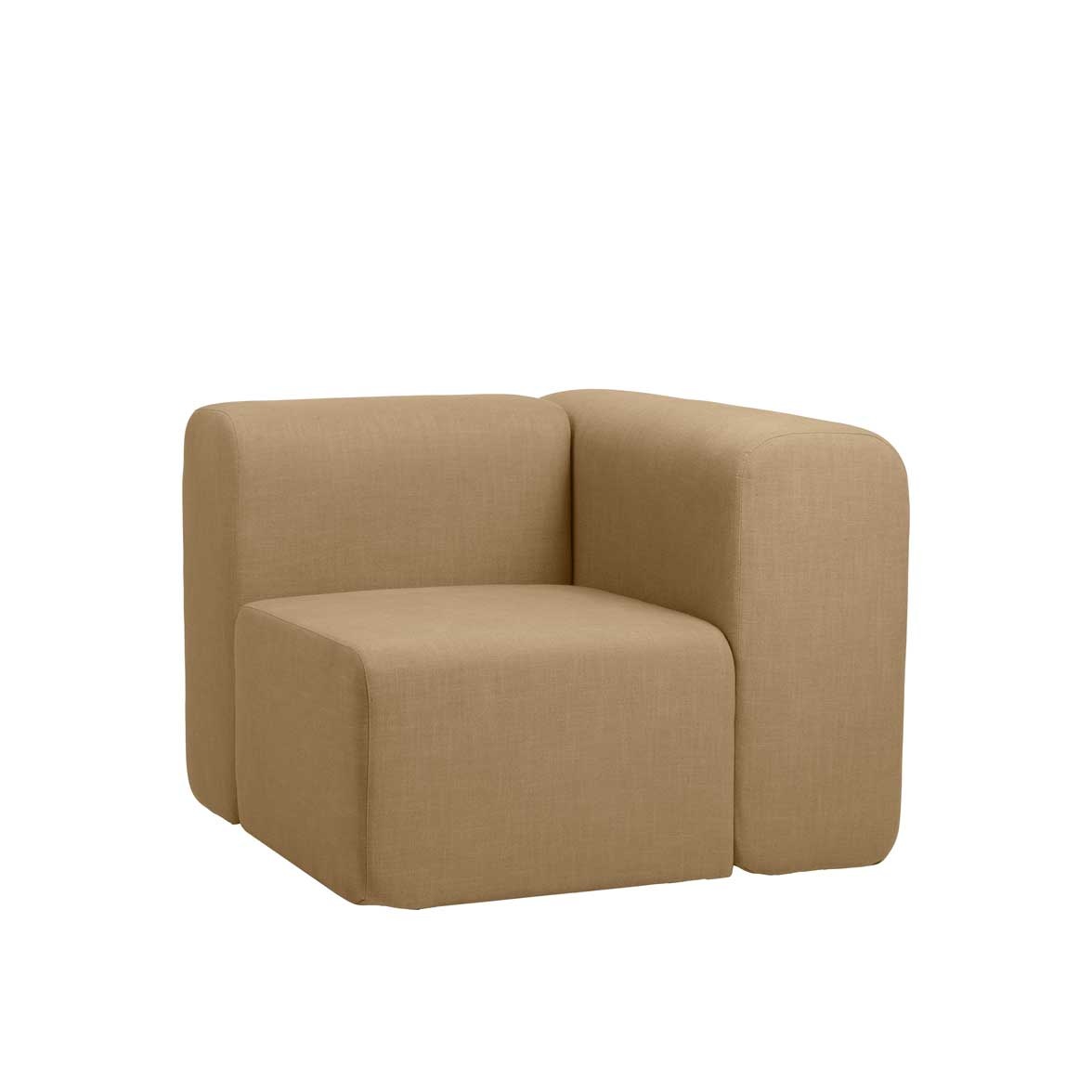 Broste Copenhagen Lagoon sofa module corner left - ocher