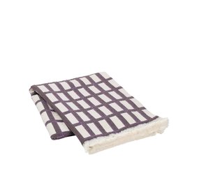 Broste Copenhagen Isa kariert lila - 130x180cm