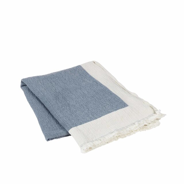 Broste Copenhagen Mona plaid blå - 130x180cm