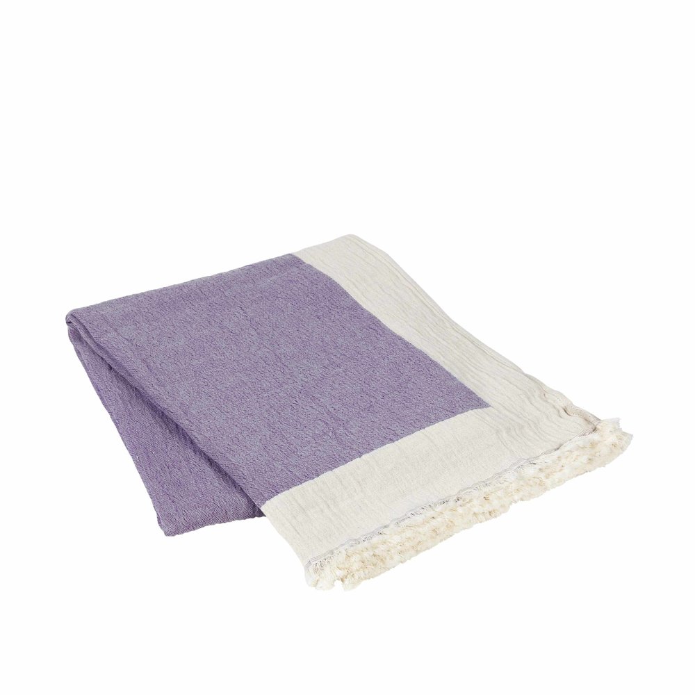 Broste Copenhagen Mona plaid paars - 130x180cm Broste Copenhagen Mona plaid paars - 130x180cm