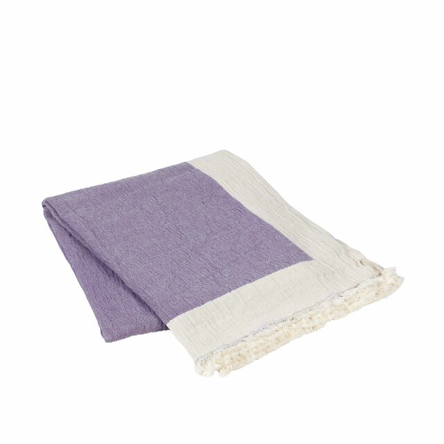 Broste Copenhagen Mona plaid paars - 130x180cm Broste Copenhagen Mona plaid paars - 130x180cm