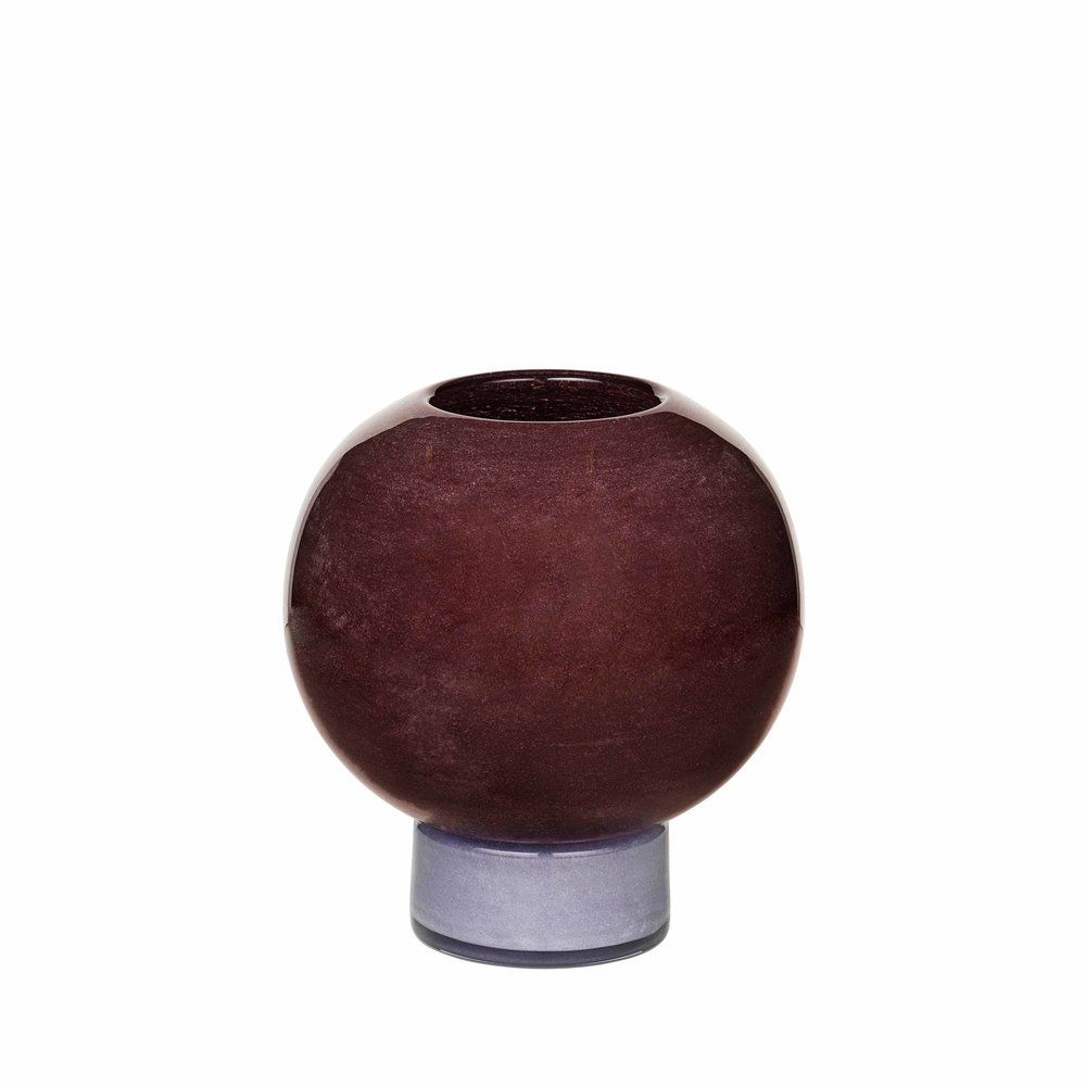 Broste Copenhagen Vase Mari verre puce/orchidée hush - Ø20xh21cm Broste Copenhagen Vase Mari verre puce/orchidée hush - Ø20xh21cm