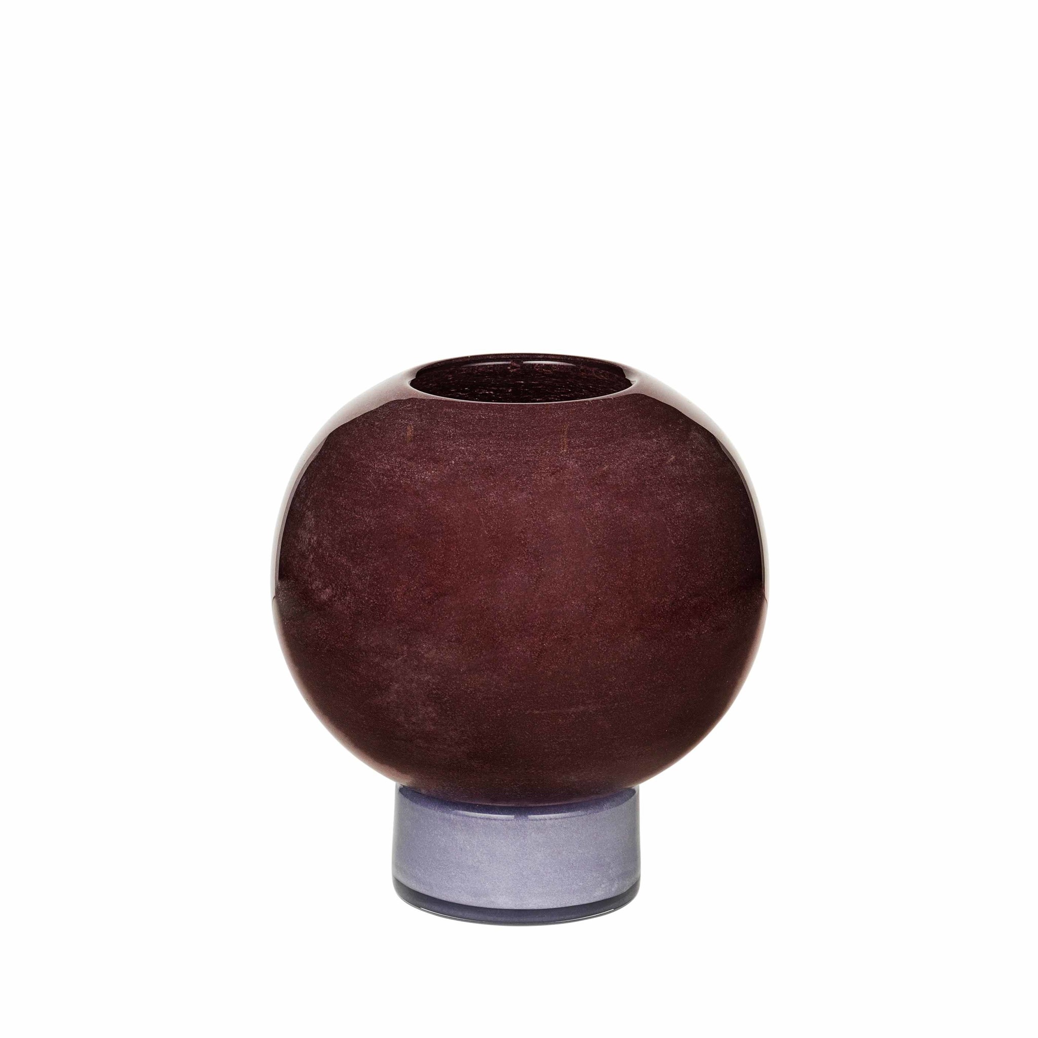 Broste Copenhagen Vase Mari verre puce/orchidée hush - Ø20xh21cm