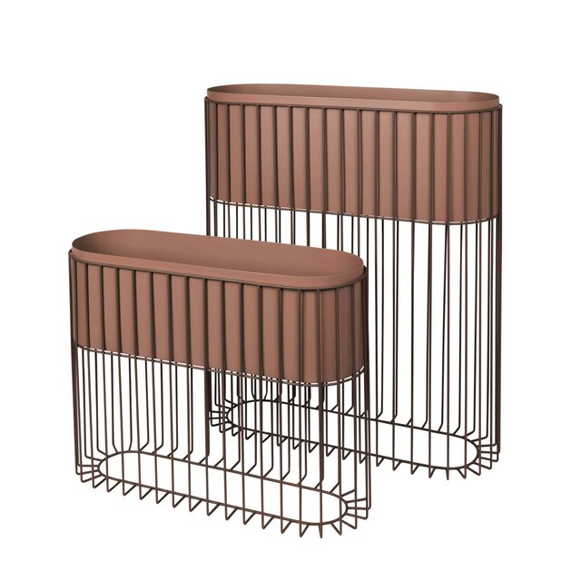 Broste Copenhagen Fioriera Fenja su standard marrone - set di 2 pezzi