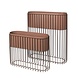 Broste Copenhagen Fenja plantenbak op standaard bruin - set van 2 stuks Broste Copenhagen Fenja plantenbak op standaard bruin - set van 2 stuks