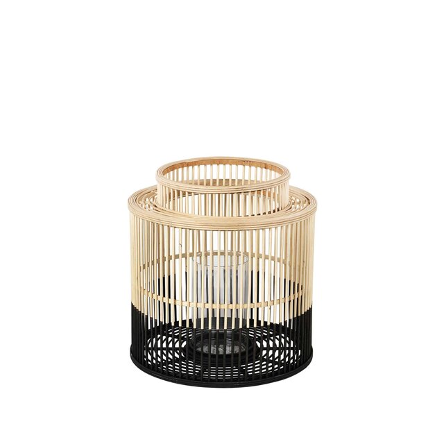 Broste Copenhagen Alde lantern bamboo/glass - Ø38,5XH40CM Broste Copenhagen Alde lantern bamboo/glass - Ø38,5XH40CM