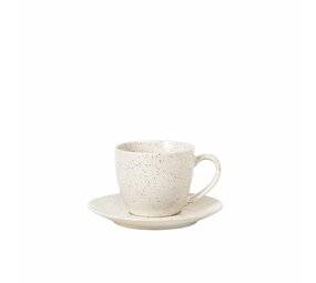 Broste Copenhagen Nordic Vanilla Tasse mit Untertasse - 6er Set