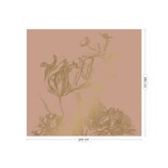 KEK Amsterdam Graverade blommor guld tapet MW-023 - 300x280cm KEK Amsterdam Graverade blommor guld tapet MW-023 - 300x280cm