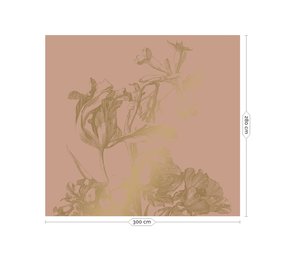 KEK Amsterdam Graverade blommor guld tapet MW-023 - 300x280cm KEK Amsterdam Graverade blommor guld tapet MW-023 - 300x280cm