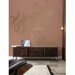 KEK Amsterdam Carta da parati dorata con fiori incisi MW-022 - 200x280cm