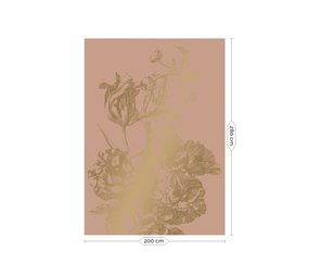 KEK Amsterdam Gravert blomster gull tapet MW-022 - 200x280cm KEK Amsterdam Gravert blomster gull tapet MW-022 - 200x280cm