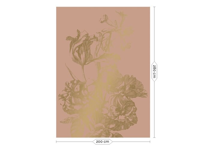KEK Amsterdam Gravierte Blumen Goldtapete MW-022 - 200x280cm KEK Amsterdam Gravierte Blumen Goldtapete MW-022 - 200x280cm