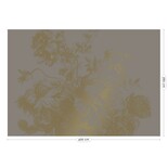 KEK Amsterdam Gravierte Blumen Goldtapete MW-018 - 400x280cm