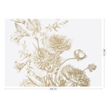 KEK Amsterdam Engraved flowers goud behang MW-030 - 400x280cm