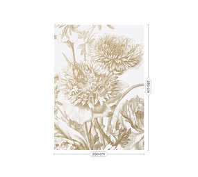 KEK Amsterdam Engraved flowers gold wallpaper MW-028 - 200x280cm KEK Amsterdam Engraved flowers gold wallpaper MW-028 - 200x280cm