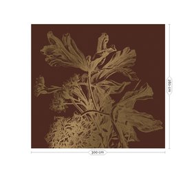 KEK Amsterdam Gravert blomster gull tapet MW-026 - 300x280cm KEK Amsterdam Gravert blomster gull tapet MW-026 - 300x280cm