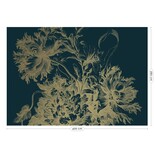 KEK Amsterdam Carta da parati dorata con fiori incisi MW-015 - 400x280cm KEK Amsterdam Carta da parati dorata con fiori incisi MW-015 - 400x280cm
