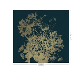 KEK Amsterdam Papier peint fleurs or gravé MW-014 - 300x280cm KEK Amsterdam Papier peint fleurs or gravé MW-014 - 300x280cm