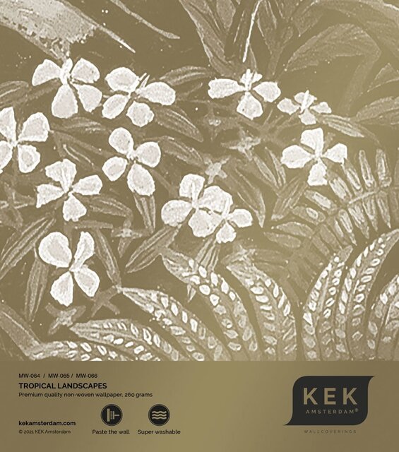 KEK Amsterdam Tropiske landskaber guld tapet MW-064 - 200x280cm