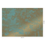 KEK Amsterdam Graverad landskap guld tapet MW-036 - 400x280cm