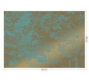 KEK Amsterdam Gravert landskap gull tapet MW-036 - 400x280cm KEK Amsterdam Gravert landskap gull tapet MW-036 - 400x280cm