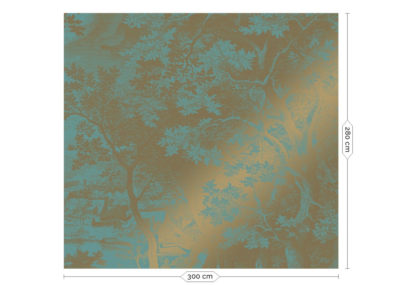 KEK Amsterdam Gravierte Landschaften Goldtapete MW-035 - 300x280cm KEK Amsterdam Gravierte Landschaften Goldtapete MW-035 - 300x280cm