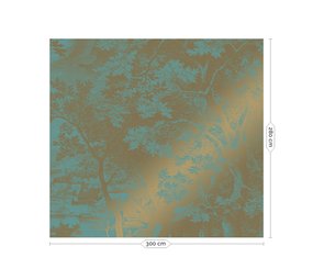 KEK Amsterdam Gravert landskap gull tapet MW-035 - 300x280cm KEK Amsterdam Gravert landskap gull tapet MW-035 - 300x280cm