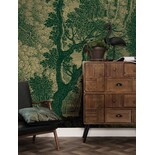 KEK Amsterdam Gravert landskap gull tapet MW-033 - 400x280cm