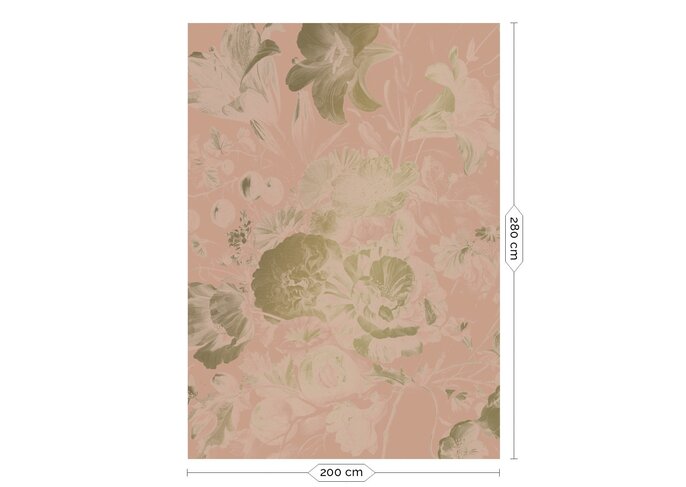 KEK Amsterdam Golden age flowers goud behang MW-046 - 200x280cm