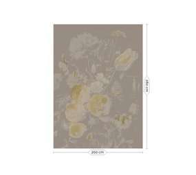 KEK Amsterdam Guldåldersblommor guldtapet MW-043 - 200x280cm