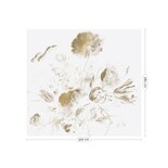 KEK Amsterdam Golden age flowers goud behang MW-050 - 300x280cm