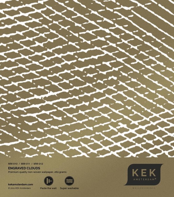 KEK Amsterdam Graverad moln guld tapet MW-010- 200x280cm