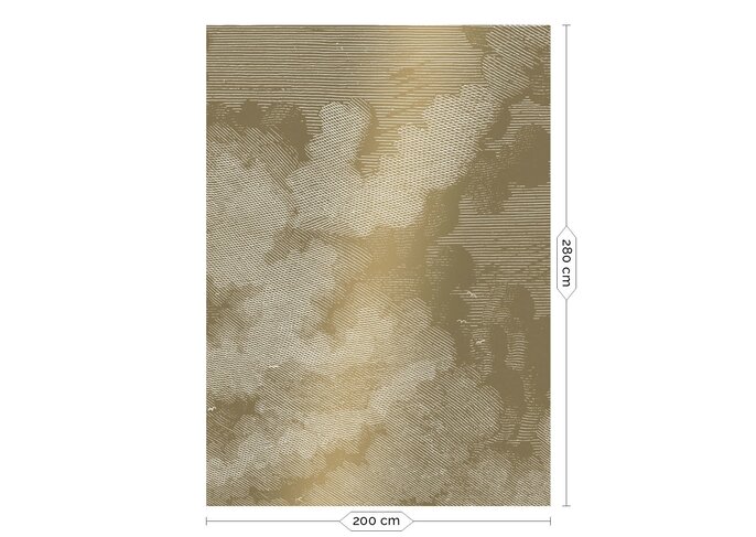 KEK Amsterdam Graverad moln guld tapet MW-010- 200x280cm