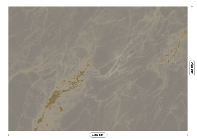 KEK Amsterdam Marmor gull tapet MW-054- 400x280cm