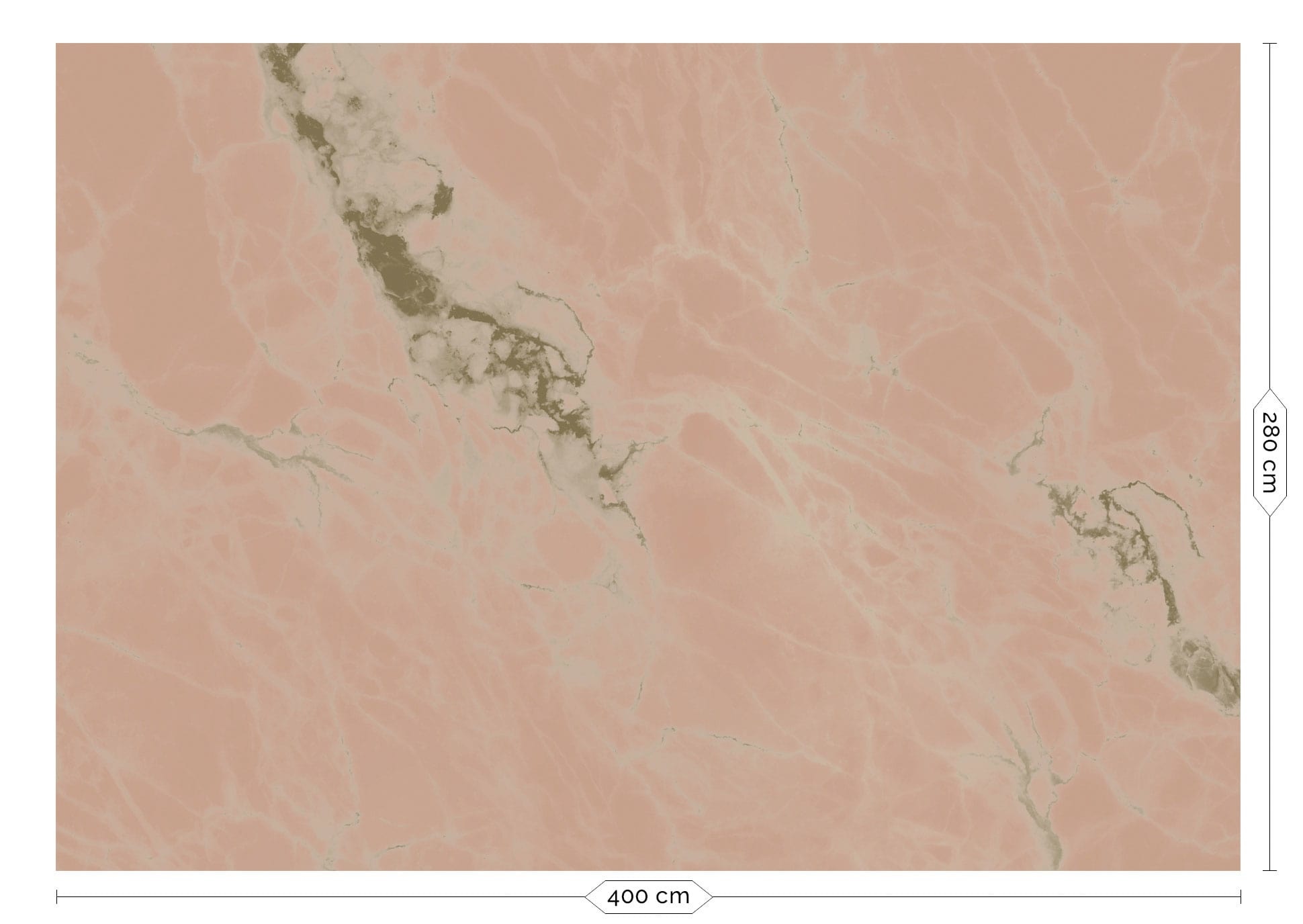 KEK Amsterdam Papier peint or marbré MW-057- 400x280cm