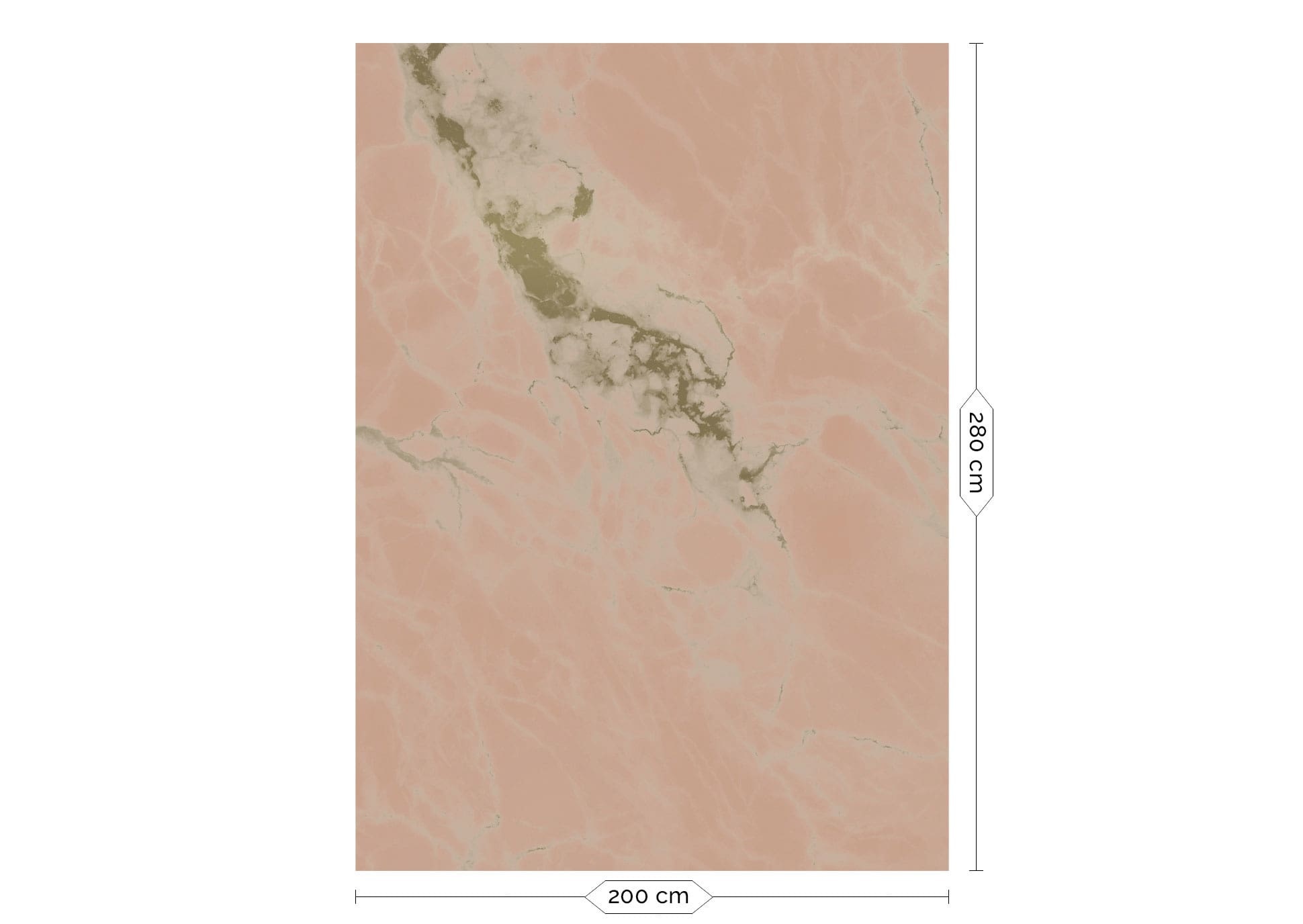 KEK Amsterdam Papier peint or marbré MW-055- 200x280cm