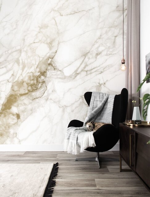 KEK Amsterdam Marmor gull tapet MW-059- 300x280cm