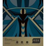 KEK Amsterdam Art deco gold wallpaper animaux grasshopper - blue