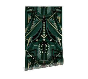 KEK Amsterdam Art Deco Goldtapete animaux Heuschrecke - grün KEK Amsterdam Art Deco Goldtapete animaux Heuschrecke - grün
