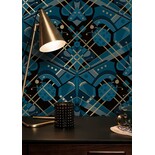 KEK Amsterdam Art deco goud behang animaux butterfly - blauw KEK Amsterdam Art deco goud behang animaux butterfly - blauw