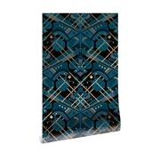 KEK Amsterdam Art Deco gold wallpaper animaux butterfly - blue