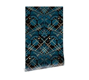 KEK Amsterdam Art Deco Goldtapete Animaux Schmetterling - blau KEK Amsterdam Art Deco Goldtapete Animaux Schmetterling - blau