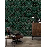 KEK Amsterdam Art Decó Papel Tapiz Dorado Animaux Mariposa - Verde KEK Amsterdam Art Decó Papel Tapiz Dorado Animaux Mariposa - Verde