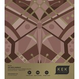 KEK Amsterdam Art deco gull tapet animaux sommerfugl - taupe