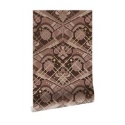 KEK Amsterdam Carta da parati art deco oro farfalla animaux - taupe