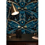 KEK Amsterdam Art deco guldtapet animaux skalbagge - blå KEK Amsterdam Art deco guldtapet animaux skalbagge - blå