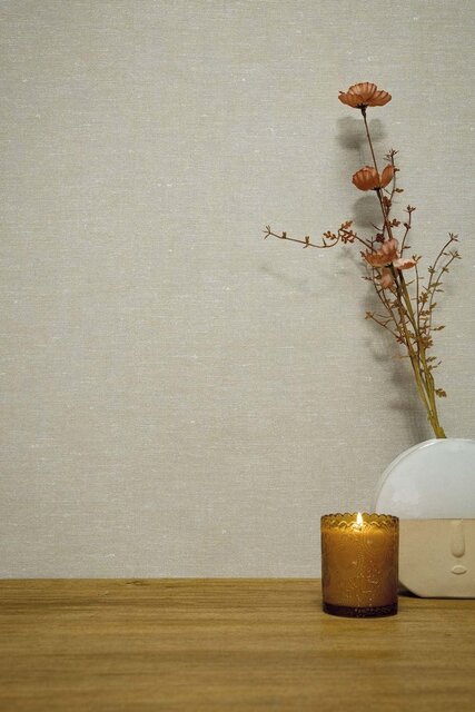 KEK Amsterdam Natural chic wallpaper linen look - chicago
