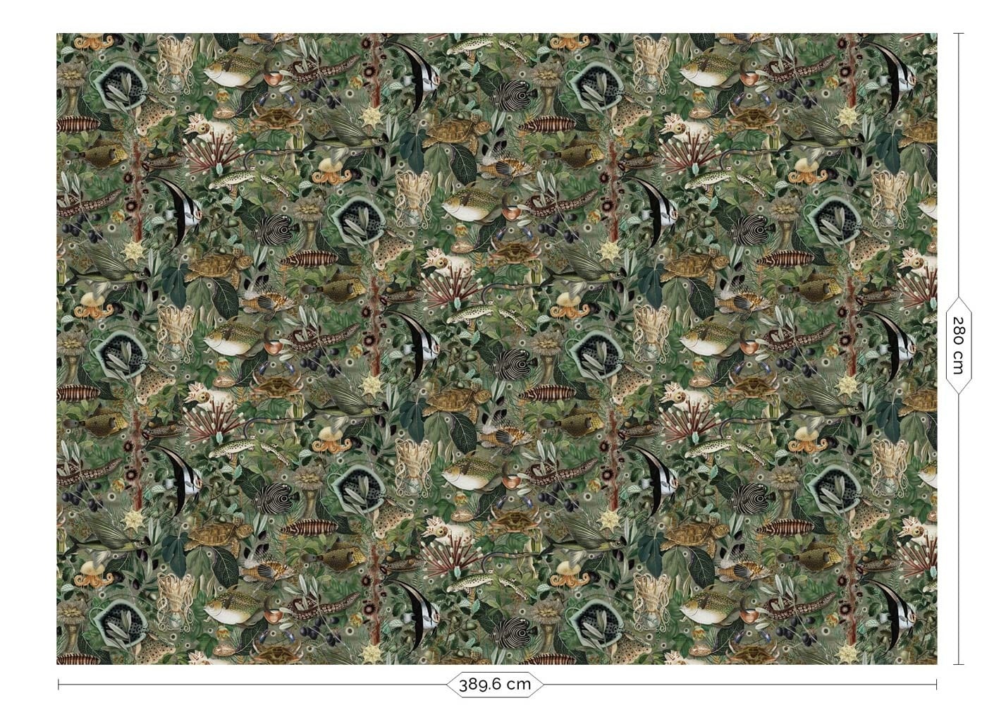 KEK Amsterdam Papier peint photo jungle sous-marine WP-697 - 389,6 x 280 cm