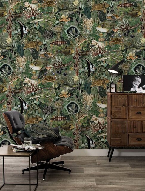 KEK Amsterdam Undervandsjungle vægmaleri WP-691 - 194,8 x 280 cm