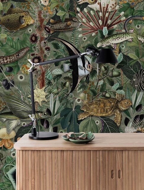 KEK Amsterdam Undervandsjungle vægmaleri WP-691 - 194,8 x 280 cm